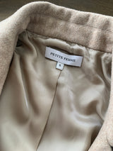 Wool Cashmere Belted Long Coat in Biscuit