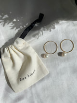 Marie Baroque Pearl Gold Hoop Earrings