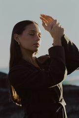 Madeleine U-Shaped Gold Hoop Earrings