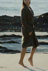 Wool Cashmere Belted Long Coat