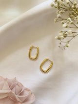 Madeleine U-Shaped Gold Hoop Earrings